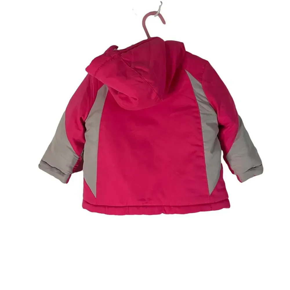 Carters Toddler Baby Girls 12 Mo. Pink Gray Outdoor‎ Snow Winter Coat